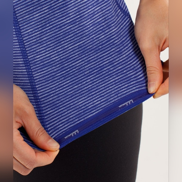 Lululemon Run: Catch Me Tank Tonka Stripe Pigment Blue size 6 - Picture 4 of 10